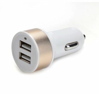 CARGADOR DE 2 PUERTOS USB PARA CIGARRILLERA 1A