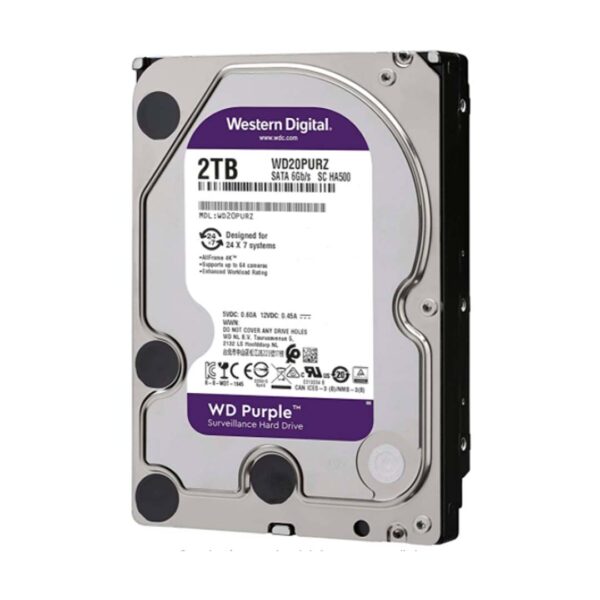 DISCO DURO WESTERN DIGITAL 2TERA PURPLE SATA3 7200rpm