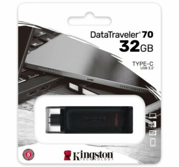 FLASH MEMORY 32GB 3.0 KINGSTON DATATRAVELER 70 TYPE-C 3.2