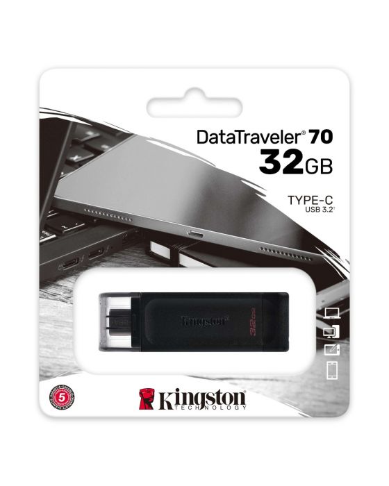 FLASH MEMORY 32GB 3.0 KINGSTON DATATRAVELER 70 TYPE-C 3.2