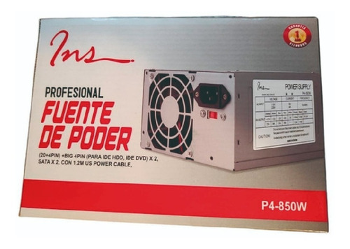 FUENTE DE PODER ATX INS 850W