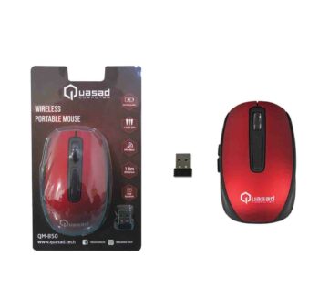 MOUSE QUASAD QM-850 RED WIRELESS RECARGABLE