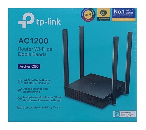 ROUTERS TP LINK DUAL BAND AC1200 4 ANTENAS C50