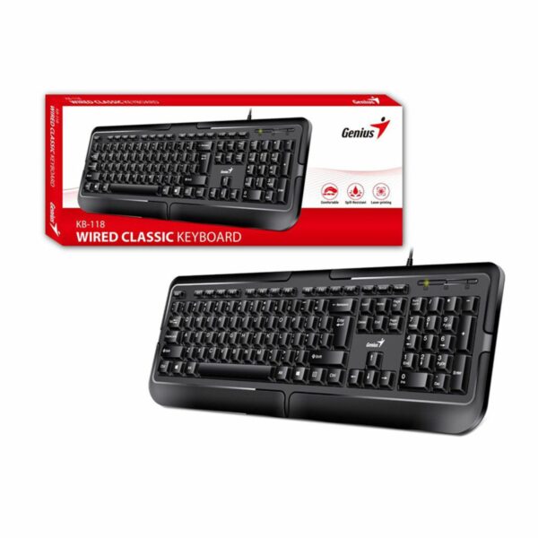 TECLADO GENIUS KB-118 USB BLACK