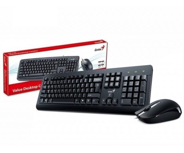 TECLADO GENIUS + MOUSE KM160 USB BLACK