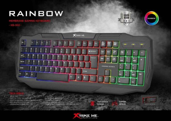 TECLADO XTRIKE ME GAMING KB-302 RGB