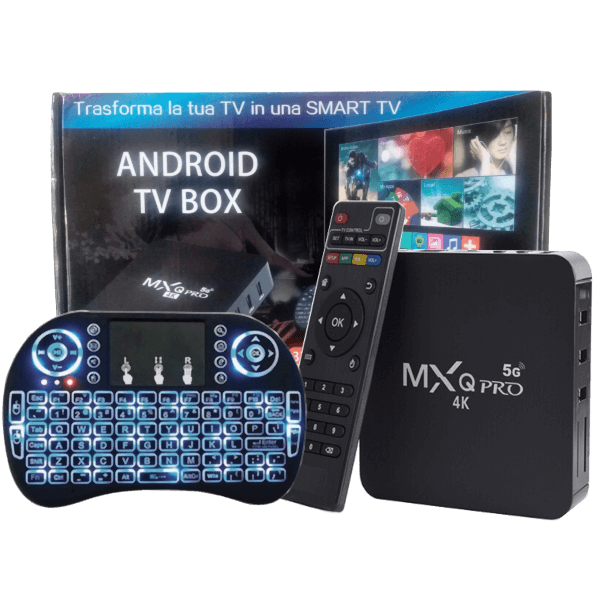 TV BOX MXQ PRO 4K 11.1 ANDROID 32GB RAM 512GB ROM TECLADO