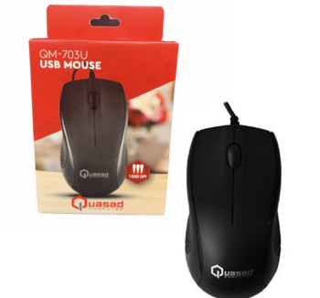 MOUSE QUASAD QM-703U 3D WIRED BLACK